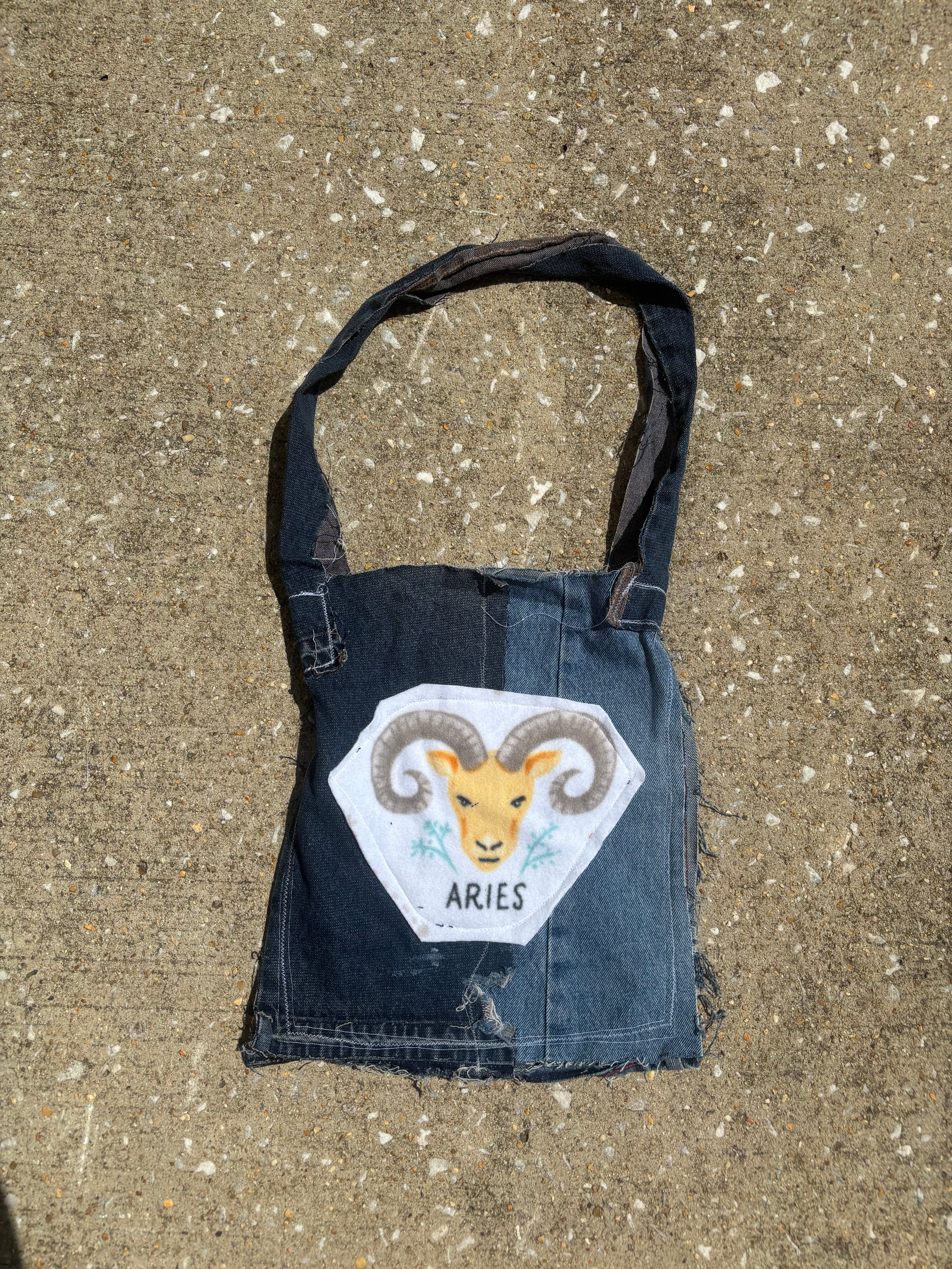 Aries Denim Tote Bag