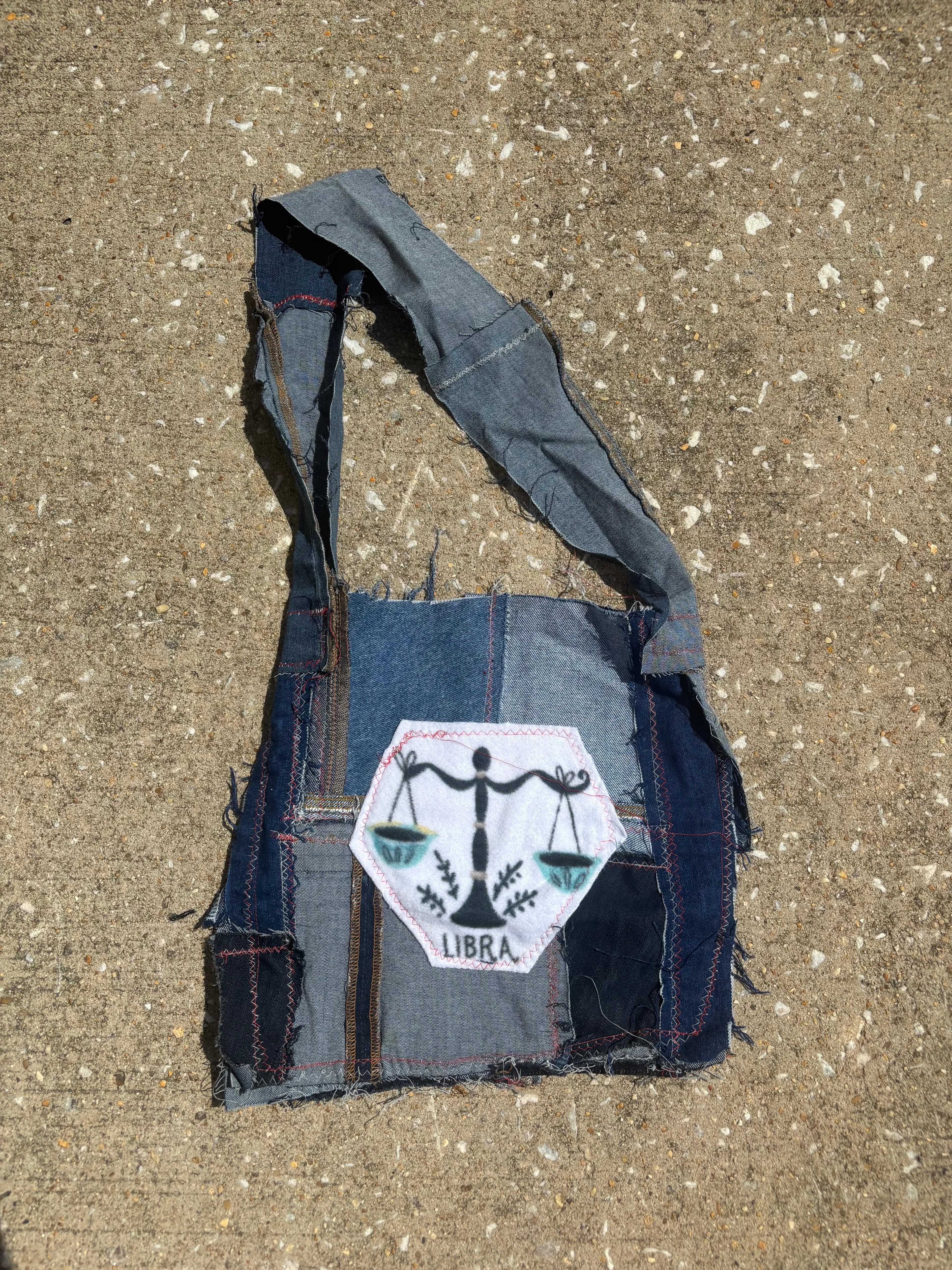 Libra/Gemini Denim Tote Bag