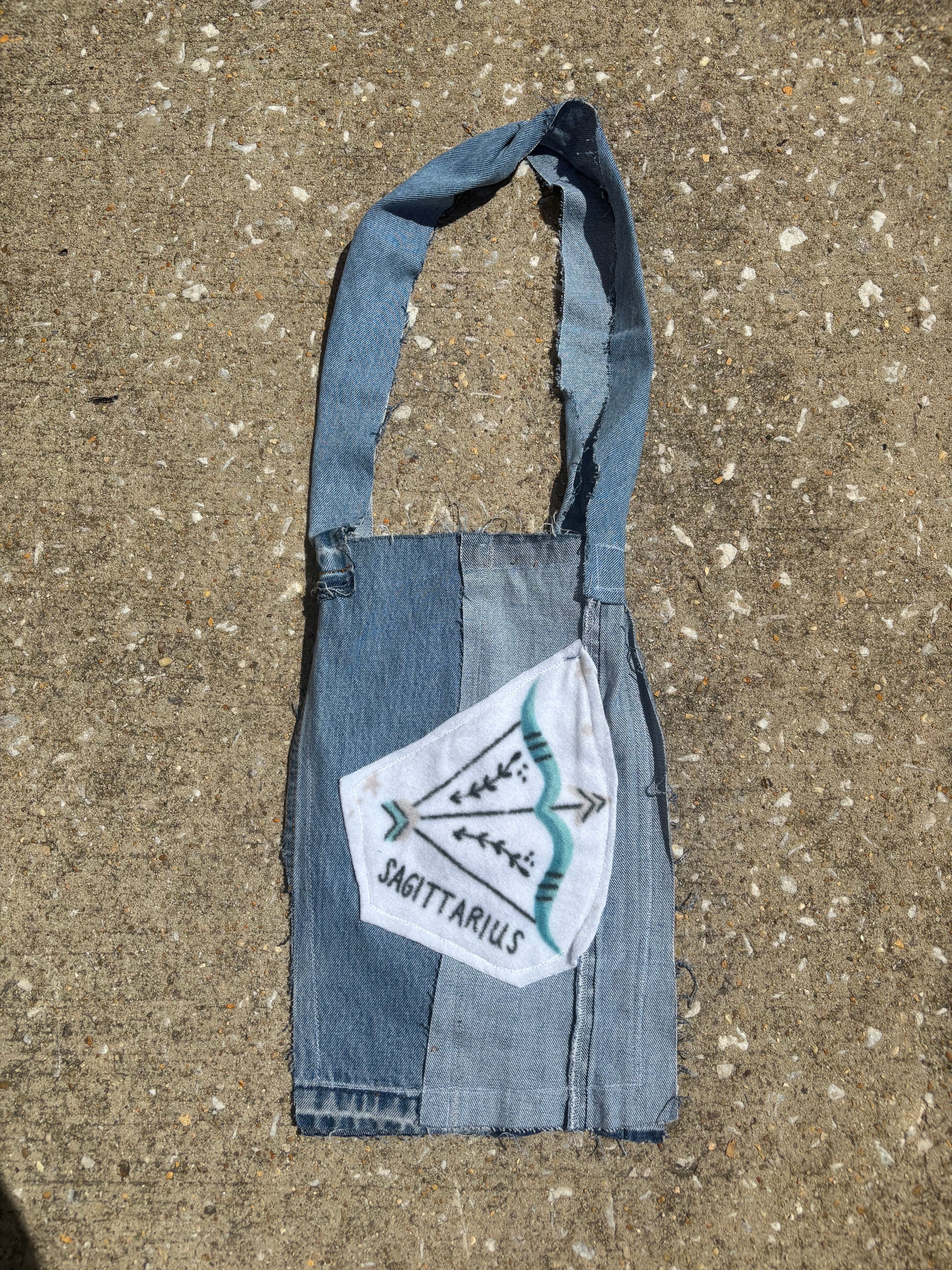 Saqittarius Denim Tote Bag