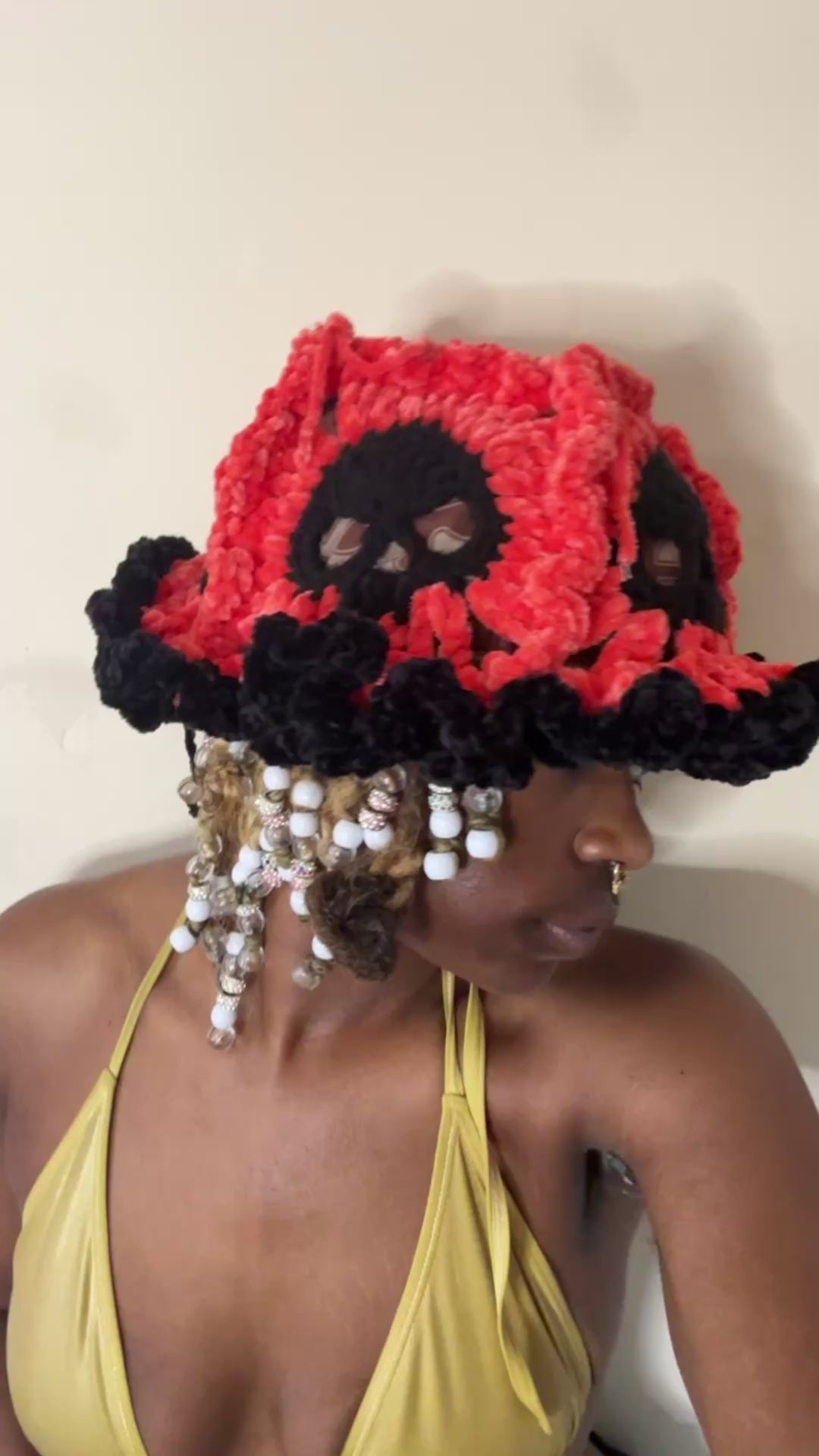 Skull Crochet Bucket Hat